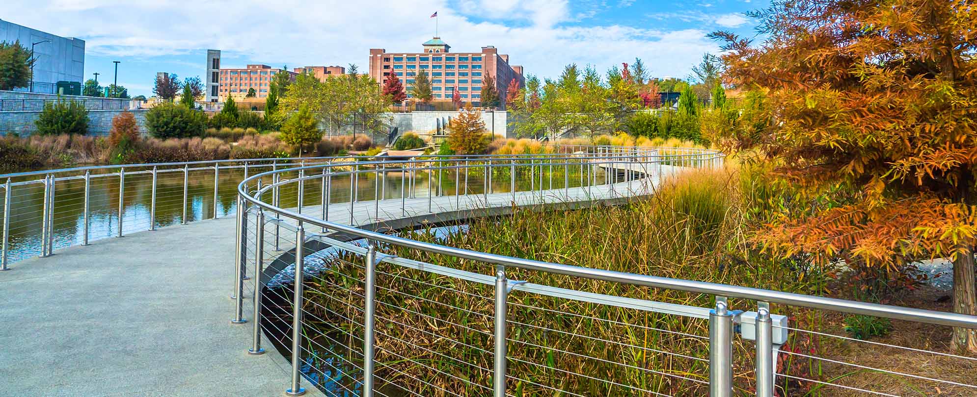 A walking trail in Historic Fourth Ward Park.